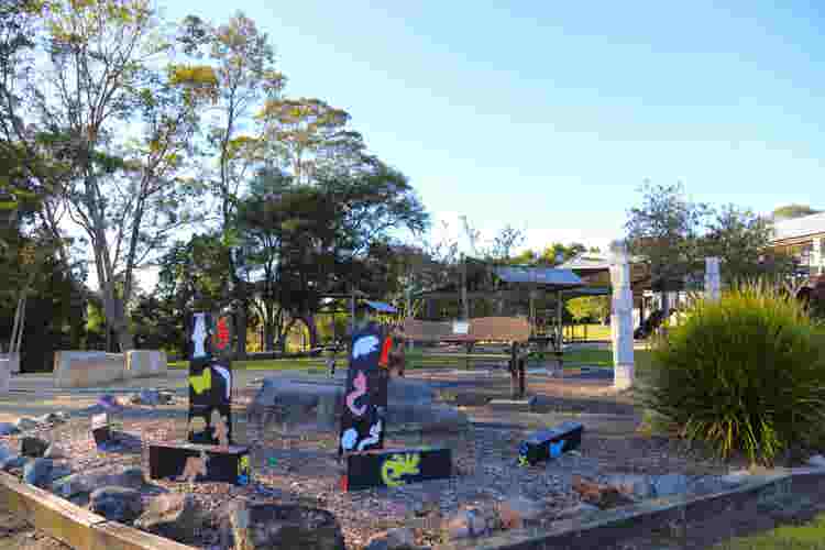 outdoor Aboriginal rock garden